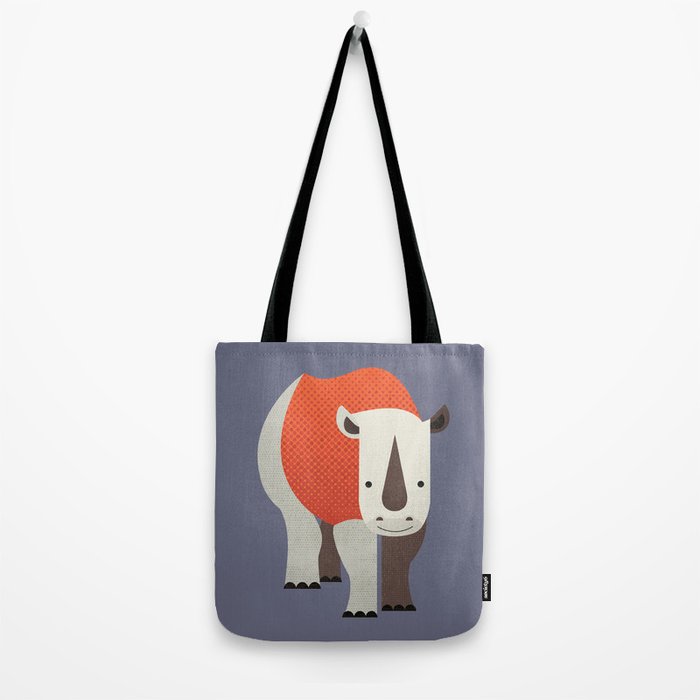 Whimsy Rhinoceros Tote Bag Gallery Image 2