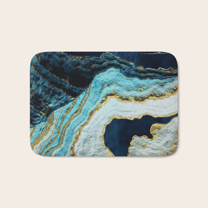 Aerial Ocean Abstract Bath Mat Gallery Image 1
