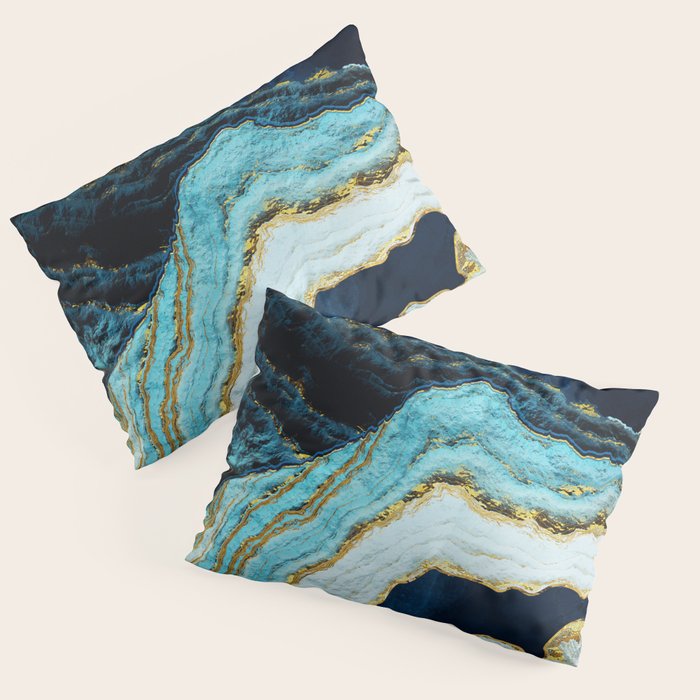 Aerial Ocean Abstract Pillow Sham Gallery Image 3