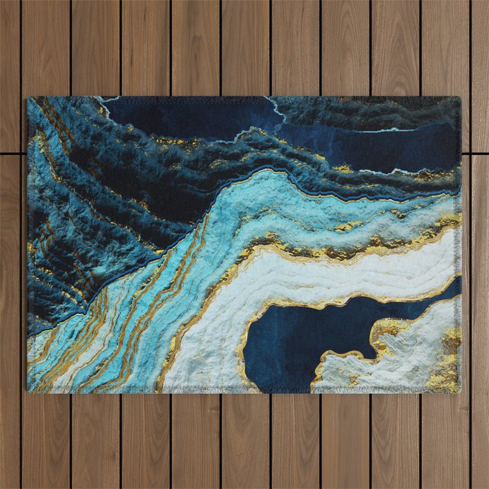 Aerial Ocean Abstract Outdoor Rug Gallery Image 1
