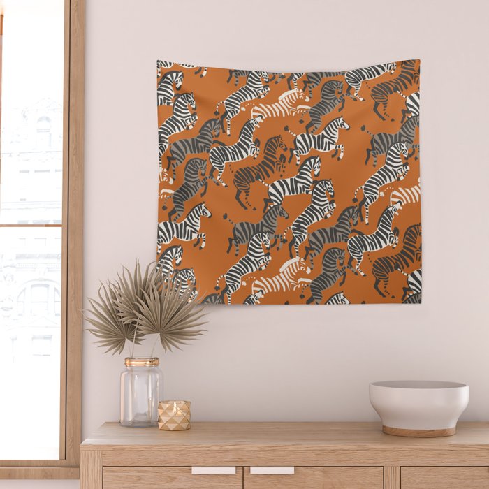 Zebra Race Wall Tapestry Gallery Image 2