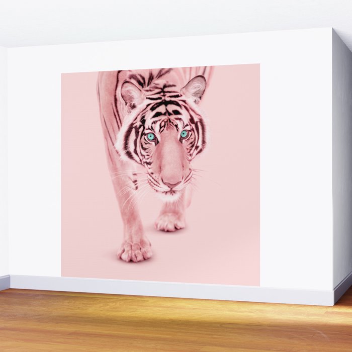 PINK TIGER Wall Mural Gallery Image 2