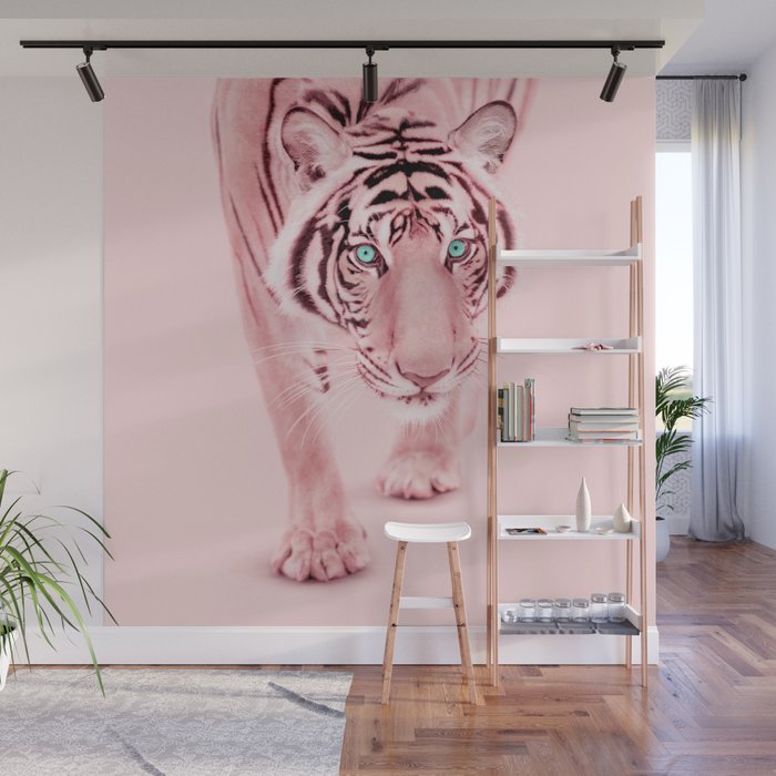 PINK TIGER Wall Mural Gallery Image 1