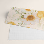 Yellow Florals with Painted Speckles on Cream Wrapping Paper Gallery Image 2