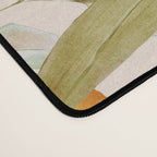Yellow Florals with Painted Speckles on Cream Desk Mat Gallery Image 4