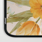 Yellow Florals with Painted Speckles on Cream Laptop Sleeve Gallery Image 3