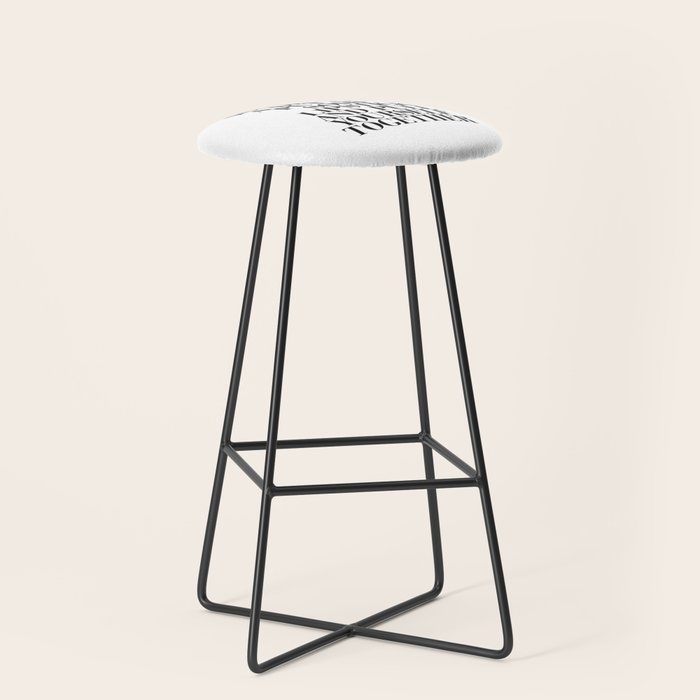Pour Yourself a Drink, Put on Some Lipstick and Pull Yourself Together black-white home wall decor Stool Gallery Image 1