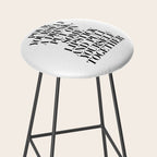 Pour Yourself a Drink, Put on Some Lipstick and Pull Yourself Together black-white home wall decor Stool Gallery Image 2