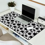 Black and white star shape pattern Desk Mat Gallery Image 2