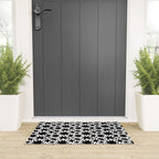 Black and white star shape pattern Welcome Mat Gallery Image 3