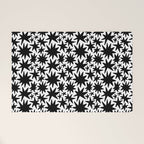 Black and white star shape pattern Welcome Mat Gallery Image 1
