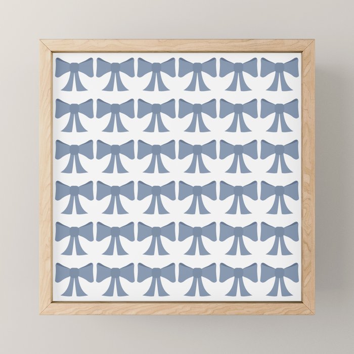 Vintage Bows VII Neutral Blue Mini Art Print Gallery Image 1