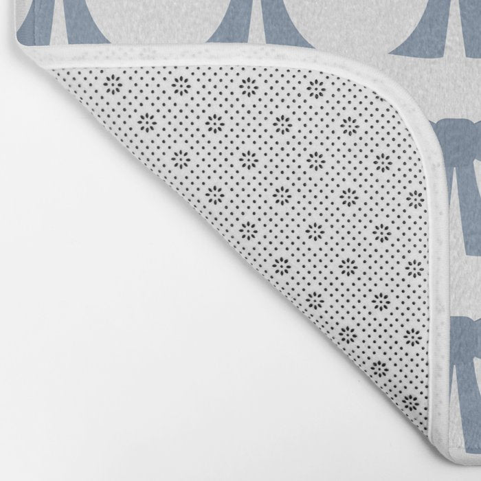 Vintage Bows VII Neutral Blue Bath Mat Gallery Image 2