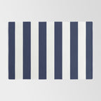 Navy Blue Bold Awning Cabana Stripe Lines Minimalist Stripes Line Drawing Rug Gallery Image 2