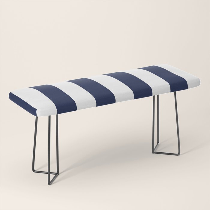 Navy Blue Bold Awning Cabana Stripe Lines Minimalist Stripes Line Drawing Bench Gallery Image 1
