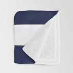 Navy Blue Bold Awning Cabana Stripe Lines Minimalist Stripes Line Drawing Throw Blanket Gallery Image 3