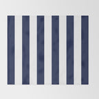 Navy Blue Bold Awning Cabana Stripe Lines Minimalist Stripes Line Drawing Throw Blanket Gallery Image 2