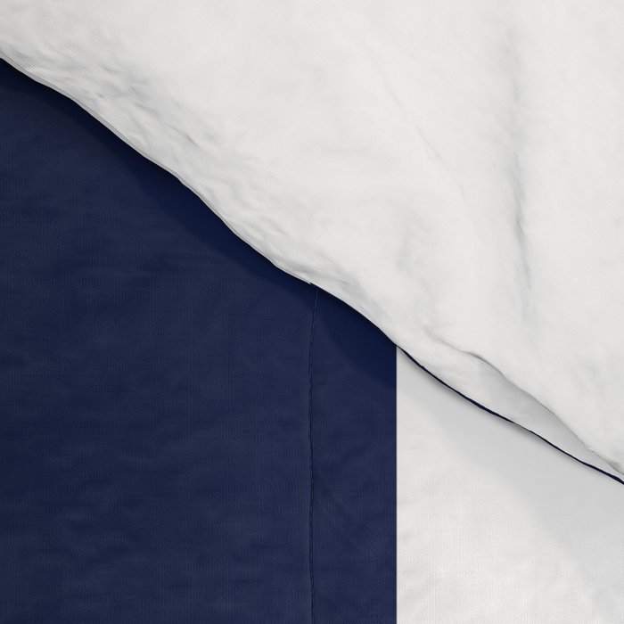 Navy Blue Bold Awning Cabana Stripe Lines Minimalist Stripes Line Drawing Comforter Gallery Image 4
