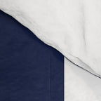 Navy Blue Bold Awning Cabana Stripe Lines Minimalist Stripes Line Drawing Comforter Gallery Image 4