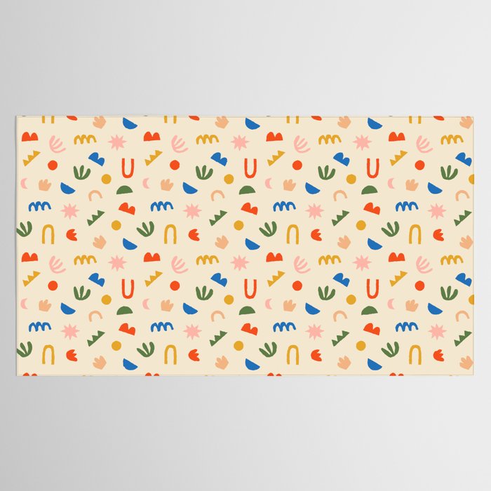 Abstract organic nature shape art pattern Tablecloth Gallery Image 2