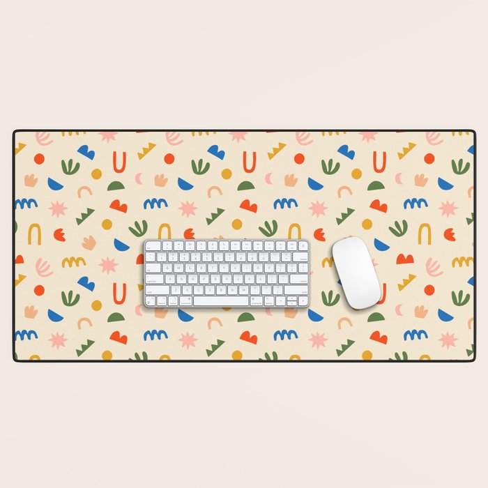 Abstract organic nature shape art pattern Desk Mat Gallery Image 1