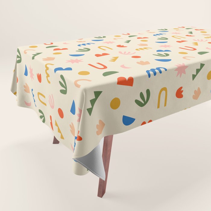 Abstract organic nature shape art pattern Tablecloth Gallery Image 1