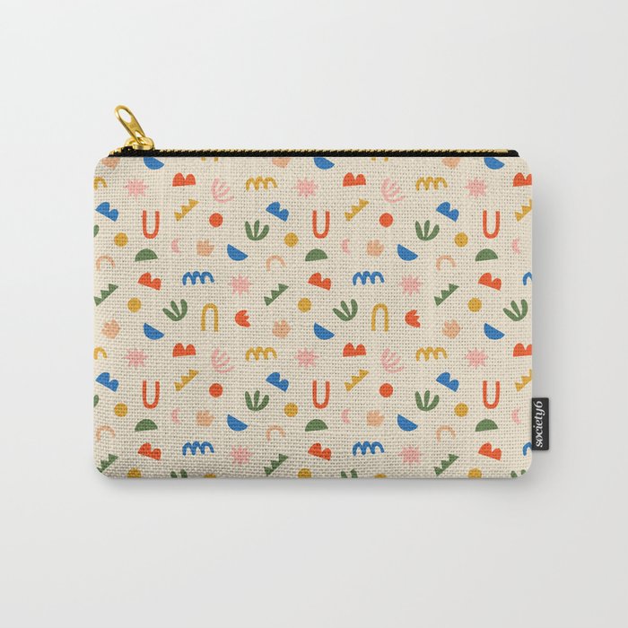 Abstract organic nature shape art pattern Carry All Pouch Gallery Image 1