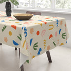 Abstract organic nature shape art pattern Tablecloth Gallery Image 3