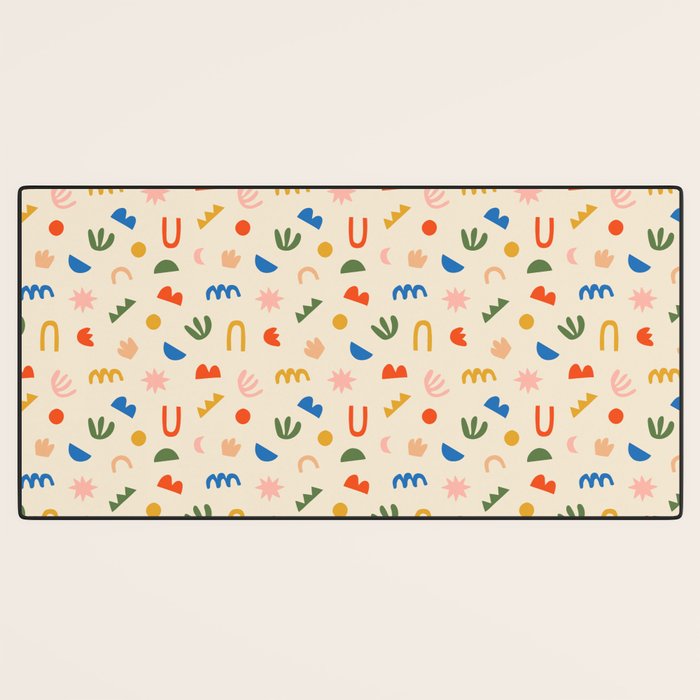 Abstract organic nature shape art pattern Desk Mat Gallery Image 3