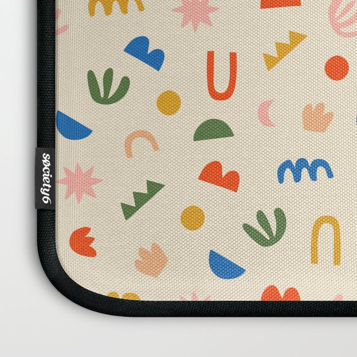 Abstract organic nature shape art pattern Laptop Sleeve Gallery Image 3