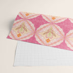 Delicate Floral Mandala Pattern in Pink and Peach Hues Wrapping Paper Gallery Image 2