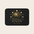 Lunar Phases With Mountains Bath Mat Gallery Image 1