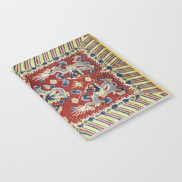 Antique Chinese Dragon Rug Print Notebook Gallery Image 2
