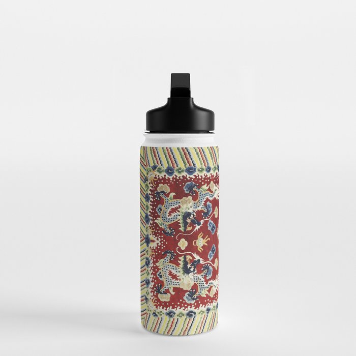 Antique Chinese Dragon Rug Print Water Bottle Gallery Image 3