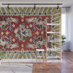 Antique Chinese Dragon Rug Print Wall Mural Gallery Image 1