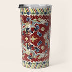 Antique Chinese Dragon Rug Print Travel Mug Gallery Image 3