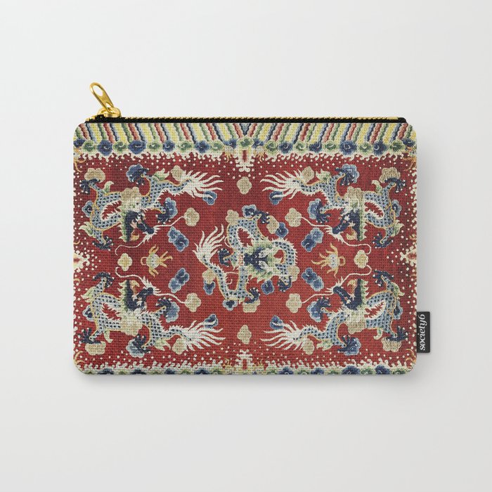 Antique Chinese Dragon Rug Print Carry All Pouch Gallery Image 1