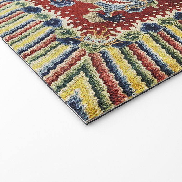 Antique Chinese Dragon Rug Print Welcome Mat Gallery Image 2