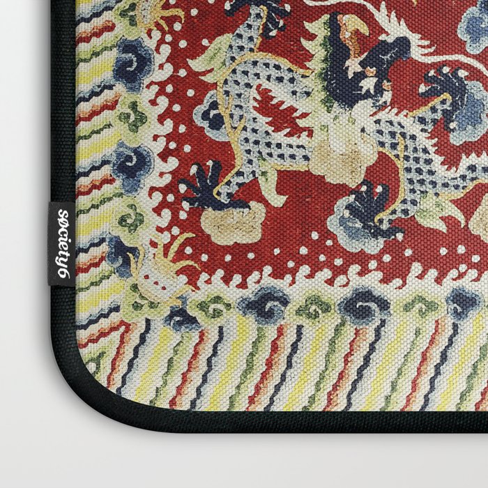Antique Chinese Dragon Rug Print Laptop Sleeve Gallery Image 3
