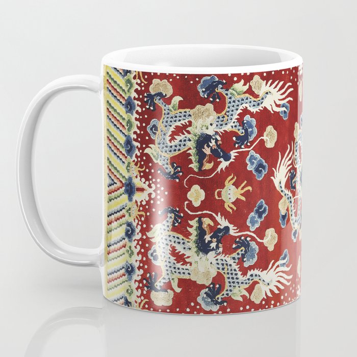 Antique Chinese Dragon Rug Print Coffee Mug Gallery Image 3
