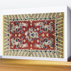 Antique Chinese Dragon Rug Print Wall Mural Gallery Image 2