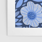 Folk Floral Blossoms in Midnight Blue Poster Gallery Image 3