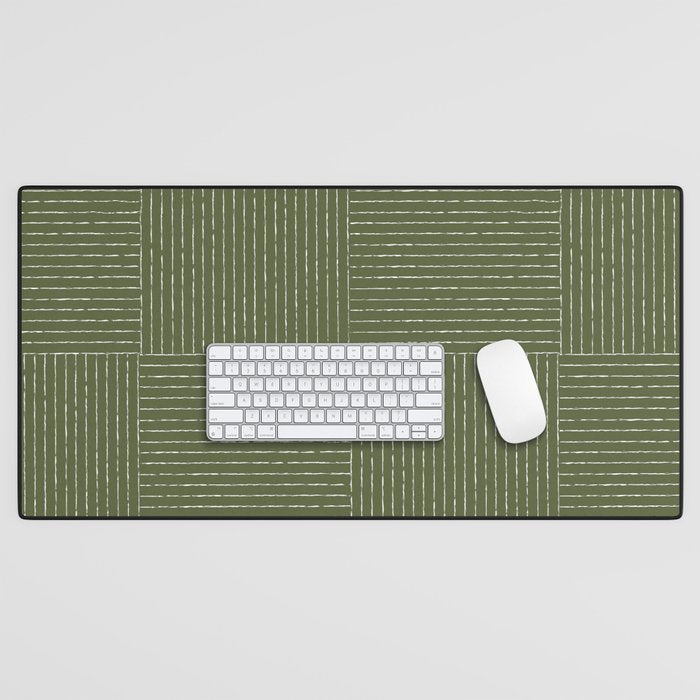 Lines III (Moss Green) Desk Mat Gallery Image 1