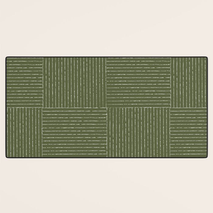 Lines III (Moss Green) Desk Mat Gallery Image 3