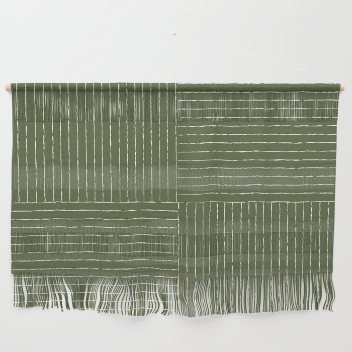 Lines III (Moss Green) Wall Hanging Gallery Image 1