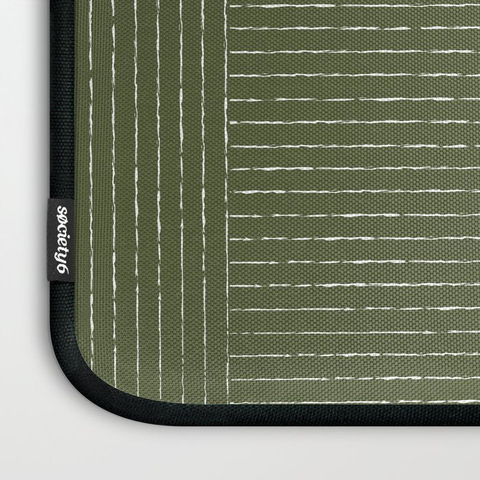 Lines III (Moss Green) Laptop Sleeve Gallery Image 3