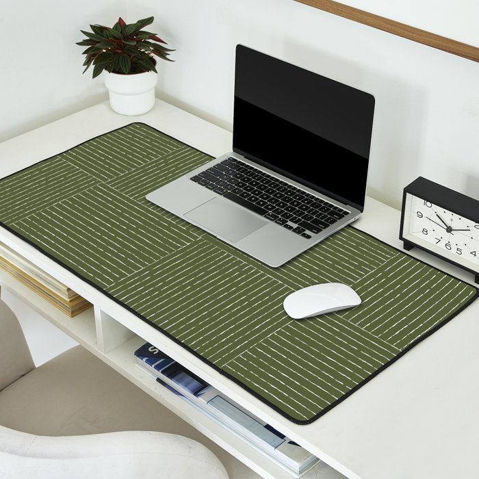 Lines III (Moss Green) Desk Mat Gallery Image 2