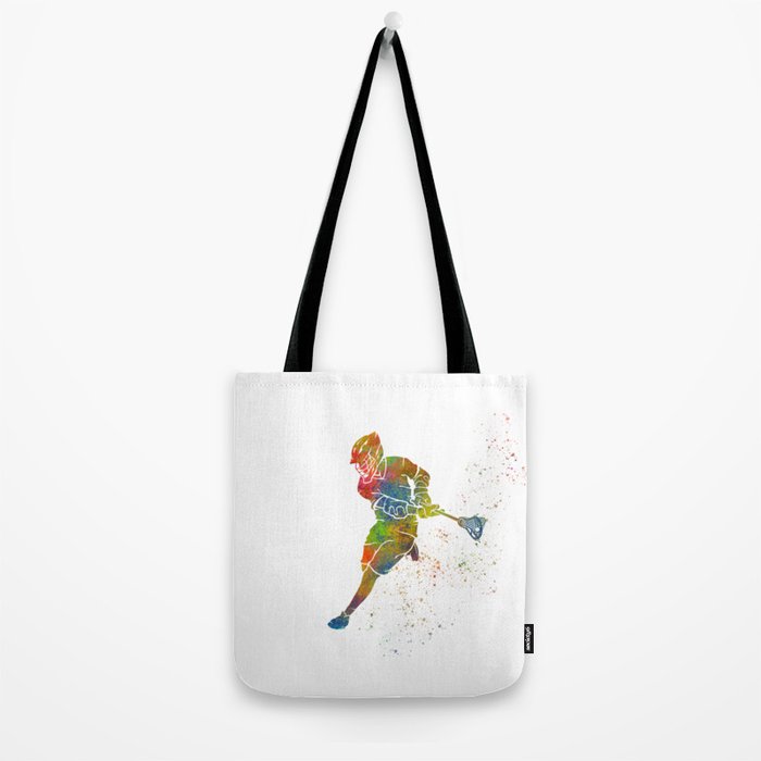 Lacrosse in watercolor Tote Bag Gallery Image 2