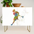 Lacrosse in watercolor Credenza Gallery Image 1