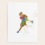 Lacrosse in watercolor Poster Gallery Image 4